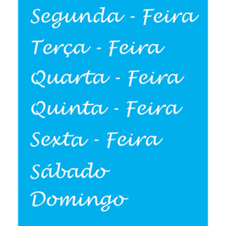 Stencil Semaninha 23 x17 cm em Oferta na Shopee