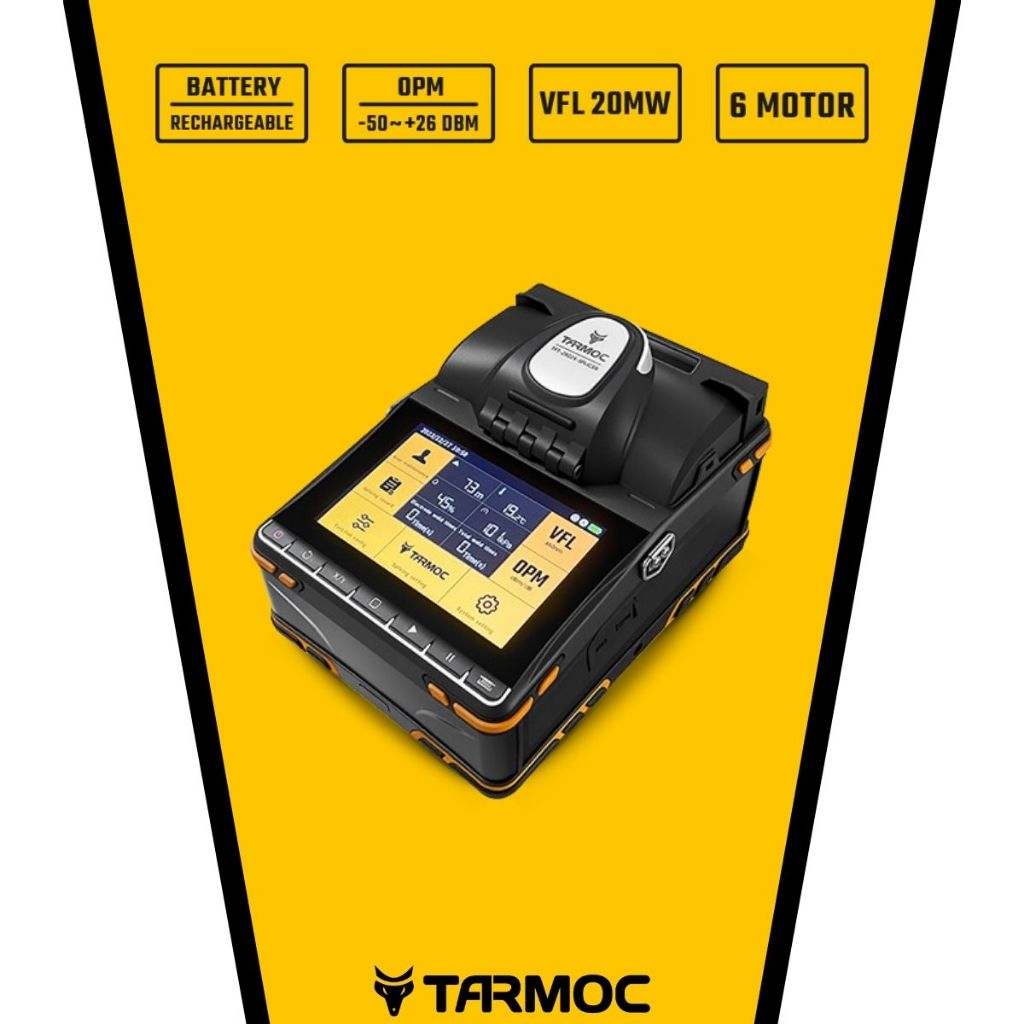 MÁQUINA PARA FUSÃO DE FIBRA ÓPTICA SPLICER KIT COMPLETO TARMOC TFT-2822X-SPLICER