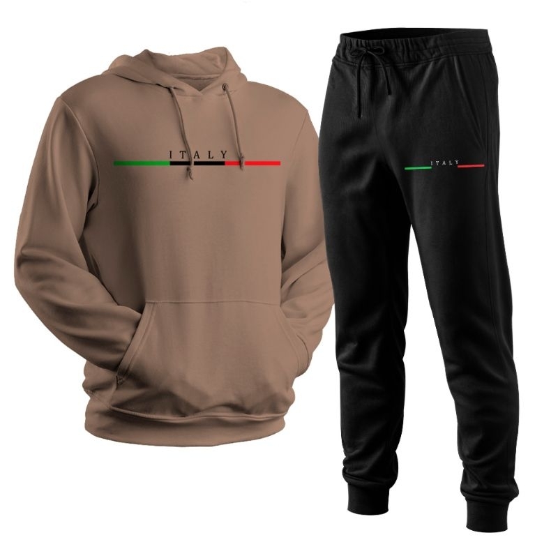 conjunto moletom flanelado unissex feminina masculino canguru casaco italy cidade linha Premium novidade envio rápido