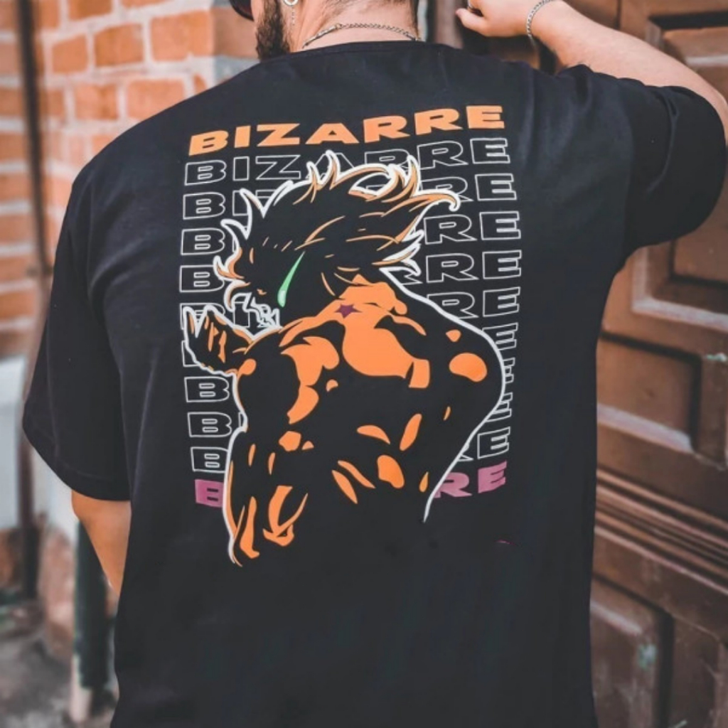 Camiseta Oversized Masculina Feminina T-shirt OverSized Unissex Brando Caimento Perfeito Estilo de Rua Bizarre Dio