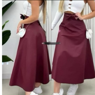 Saia Envelope em tecido courino | couro fake | Moderna e elegante em Oferta na Shopee