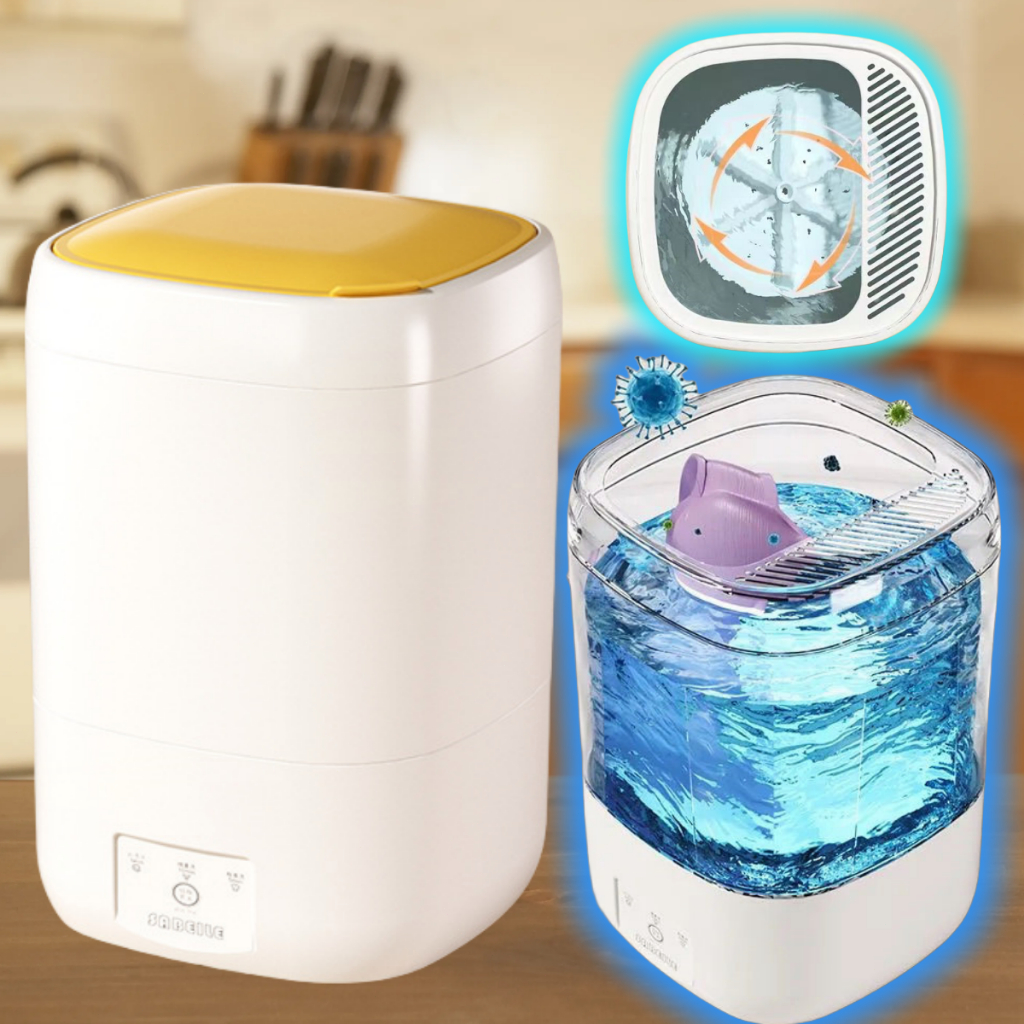 Imagem MEDOOSI 110v/220v Automática Mini Máquina de Lavar Portátil Roupas 4L Centrifuga Moderna Para Lava íntima Carregamento