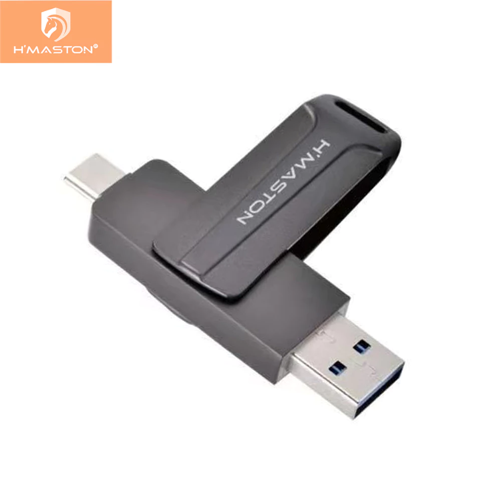 H'maston HM-TF128 Driver de Memória Flash Tipo C Tipo A 8/16/32/64/128GB PenDrive OTG super rápido