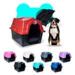 Casa Casinha Para Cachorro Pet N5 Com Colchonete - Unishop