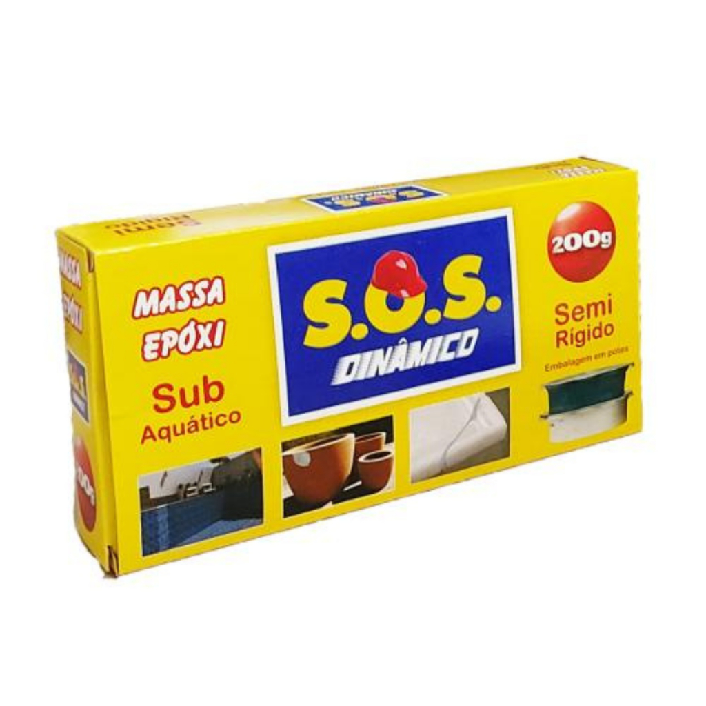 Cola Adesiva Massa Epoxi Sos Secagem Rápida 200g - Vedatudo - Home & Living