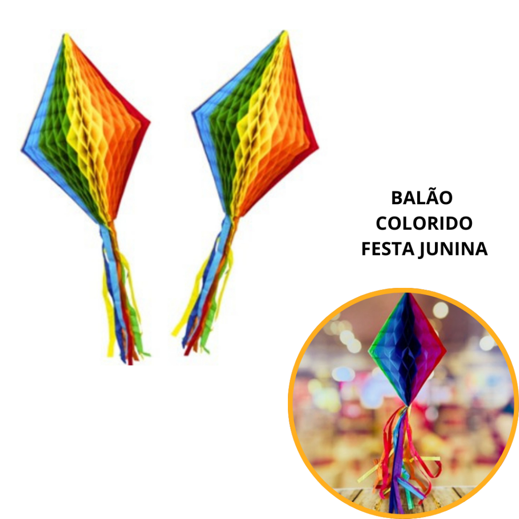 1~6 DECORAÇÃO DE BALÃO COLORIDO 30CM-6132-22 FESTA JUNINA 2025 (EX) (CHOCO) · foto 2