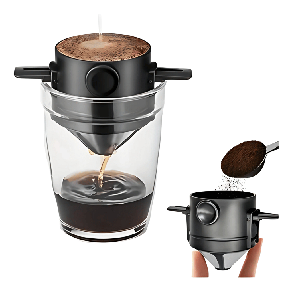 Mini Filtro De Café Chá Portátil Coador De Café da Manha Reutilizável Inox Dupla Camada em Oferta na Shopee