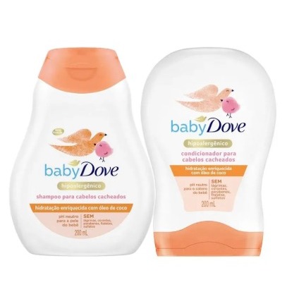 Kit Shampoo e Condicionador Dove Baby Cabelos Cacheados 200ml cada