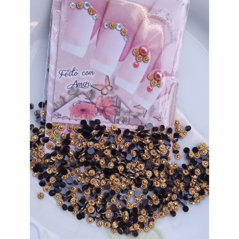 Margarida dourada 3mm pacote com 10mil