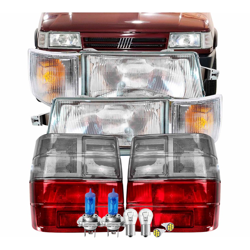 Farol Uno 91 92 93 94 95 96 97 98 99 A 2004 Seta Cristais Lanternas Fumê e Lâmpadas Super Brancas