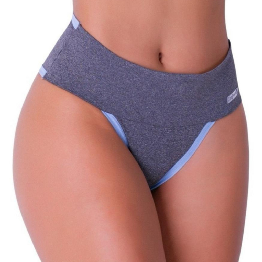 Calcinha Fitness Cós Alto Compressão Abdominal Segura Barriga