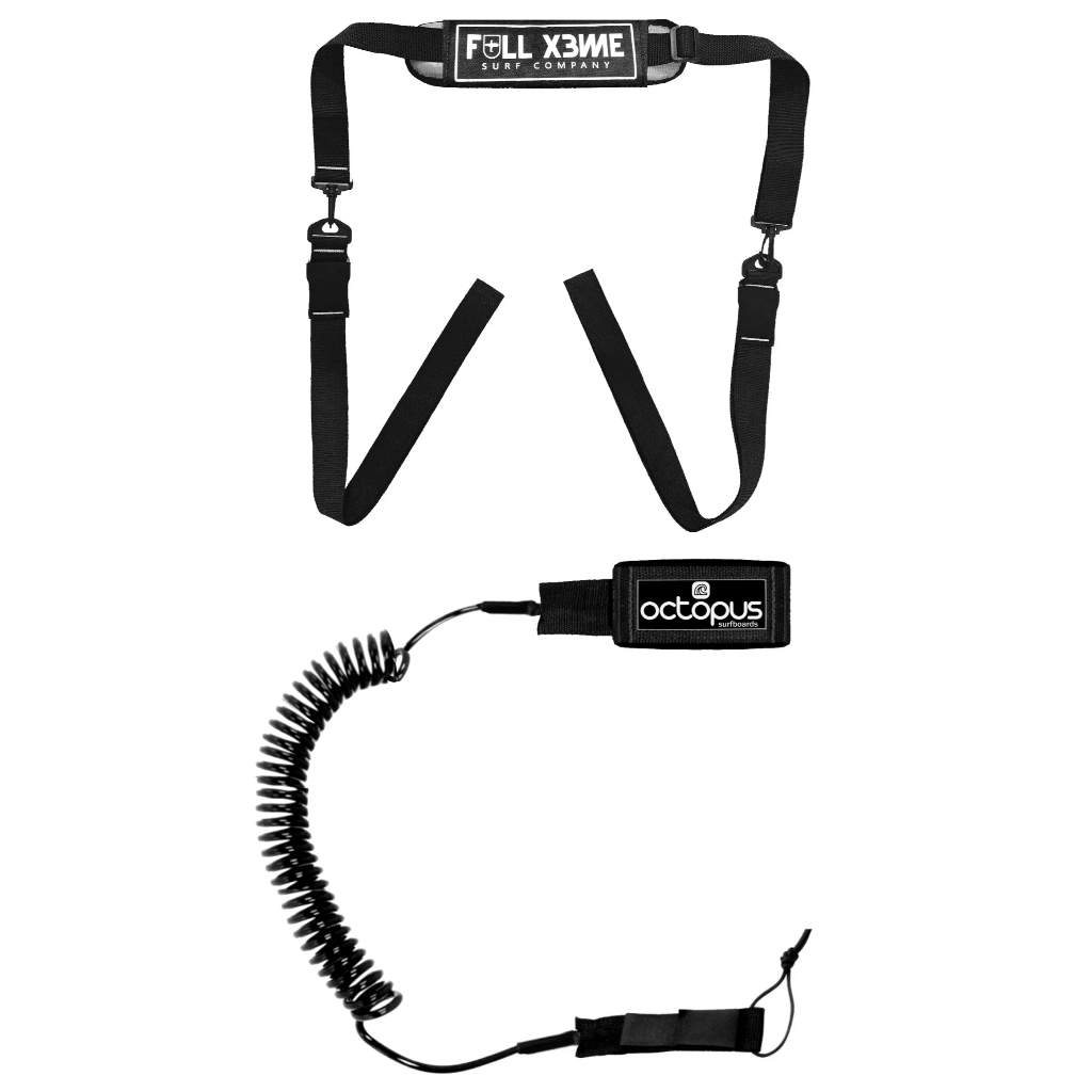 Leash Espiral para prancha Stand up SUP + Alça Transporte Stand Up