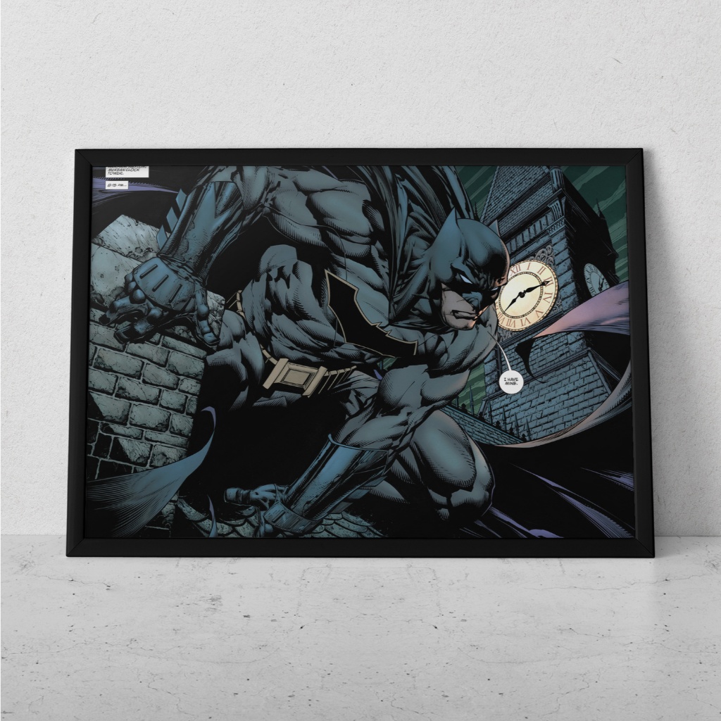 Quadro Decorativo Placa 80x60 mdf alta resolução full hd BATMAN SUPER HEROI PRETO sala quarto escritório