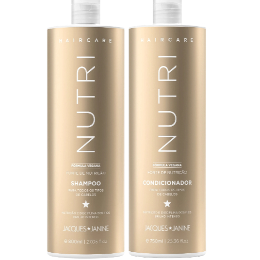 Kit Shampoo Condicionador Hair Care Fonte De Nutrição Vegano Para Todos Os Tipos De Cabelo
