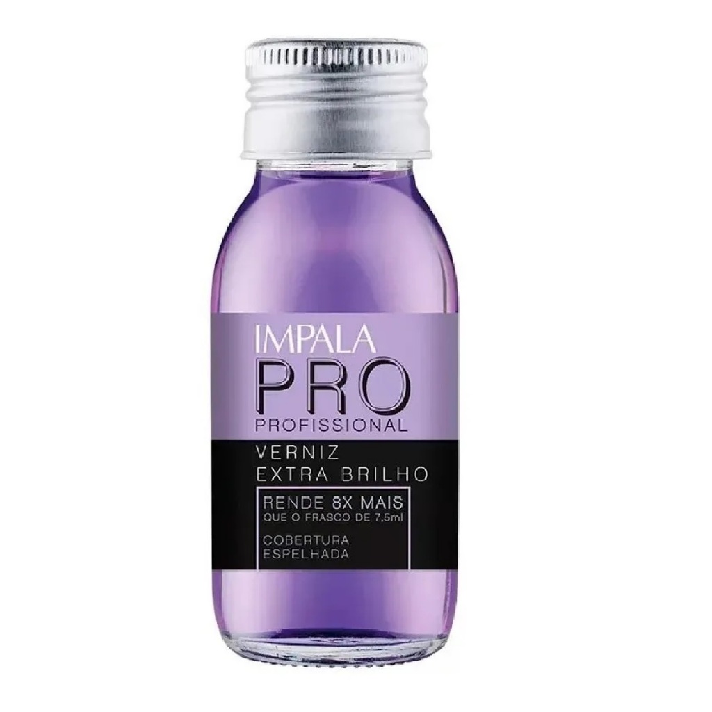 Impala Kit Esmalte Base Verniz Intensificadora Extra Brilho Roxo Profissional 60ml *Promoção* em Oferta na Shopee