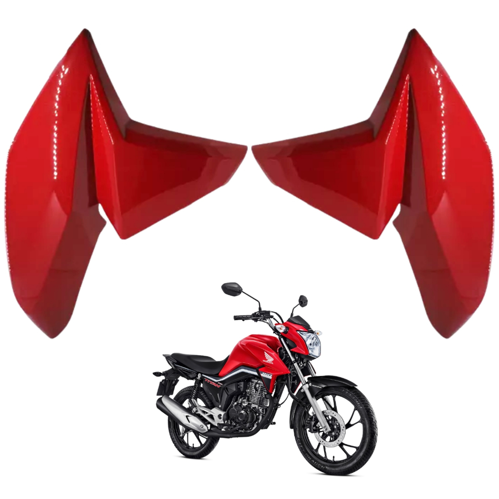 Asa Aba Lateral Tanque Aleta Honda Cg Titan 160 Vermelho Maceio 2016 A 2021 PARAMOTOS HONDA