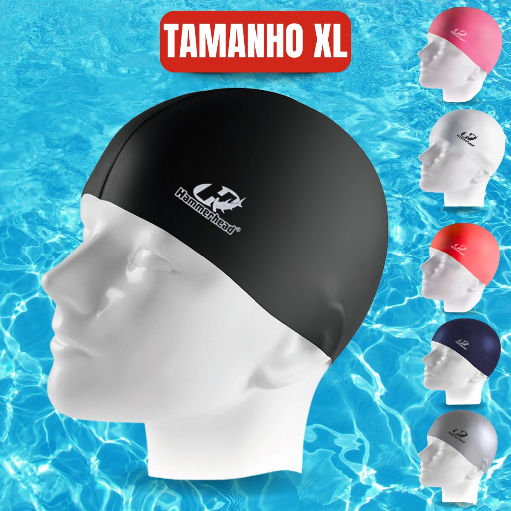 Touca Natação Hammerhead Lisa XL Silicone Profissional Masculino Feminino Adulto