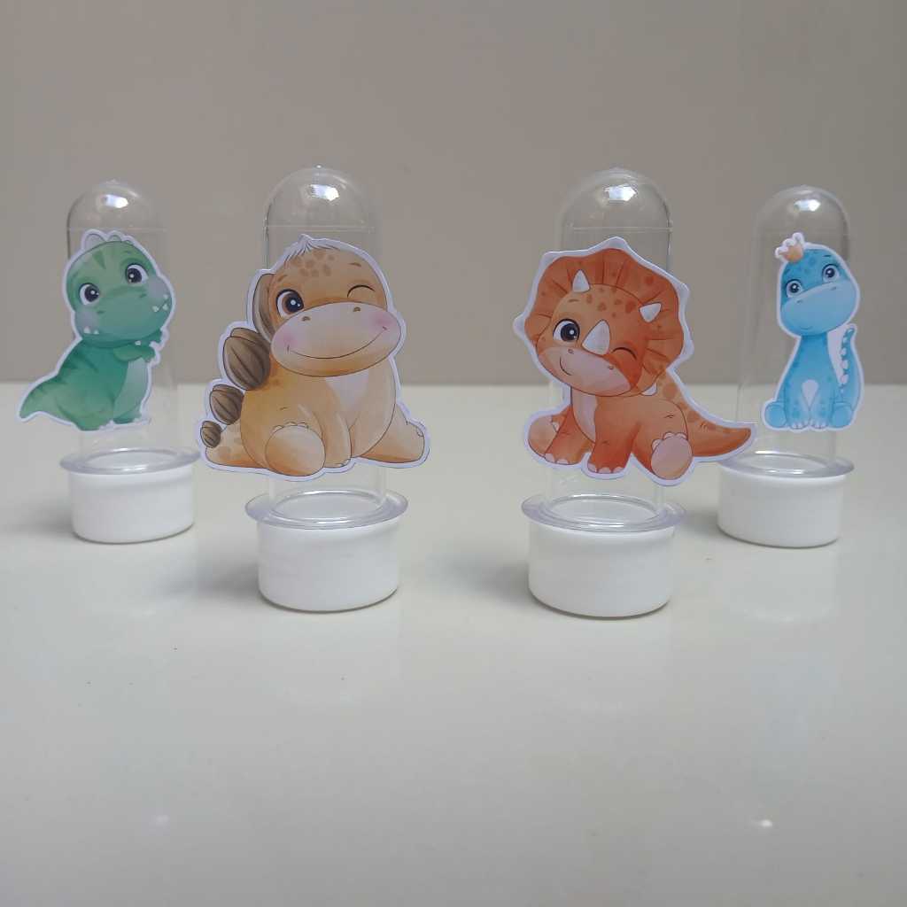 25 Apliques 3D Tubete Personalizado Dino Baby -  Papelaria Personalizadas - lembrancinha personalizada