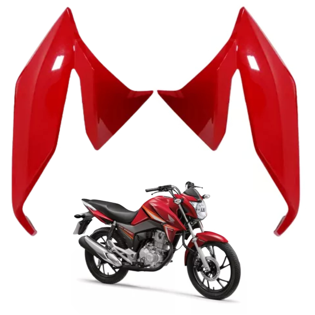Asa Aba Tanque Lateral Honda Cg Titan 160 Aleta Vermelho maceió 2022 2023 2024 PARAMOTOS HONDA