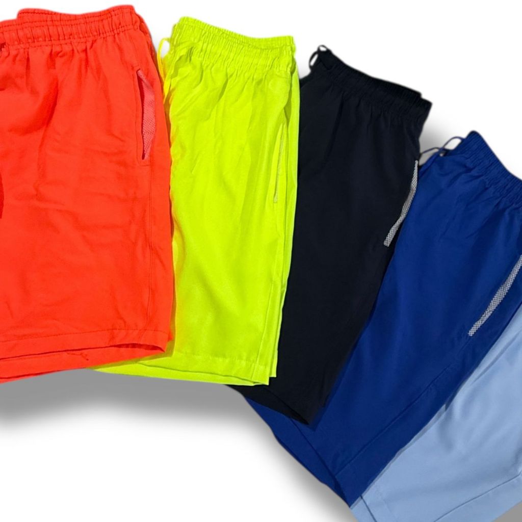 Kit 5 Bermuda Masculina Dry Fit Básica Lisas Academia Treino Tactel Elastano