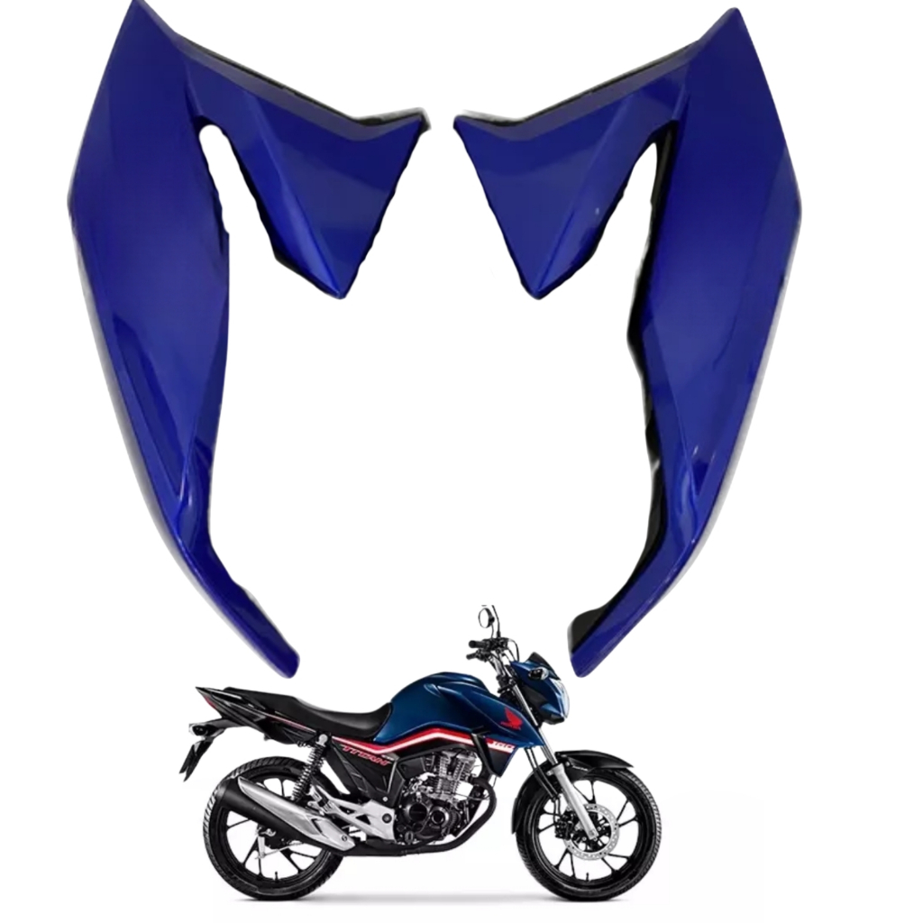 Asa Tanque Aba Lateral Aleta Honda Cg Titan 160 Azul Cruzeiro 2022 2023 2024 PARAMOTOS HONDA