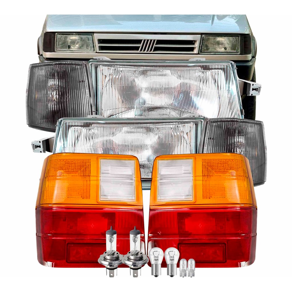 Farol Uno 91 92 93 94 95 96 97 98 99 2000 À 2004 Seta Fumê Lanternas Tricolor E Lâmpadas Halógenas