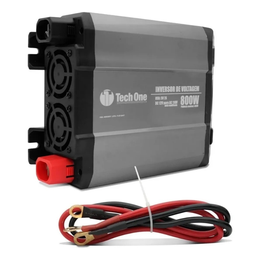INVERSOR CONVERSOR 800W 12V PARA 220V VEICULAR TECHONE ORIGINAL TRAILER MOTORHOME CARRO ACAMPAMENTO