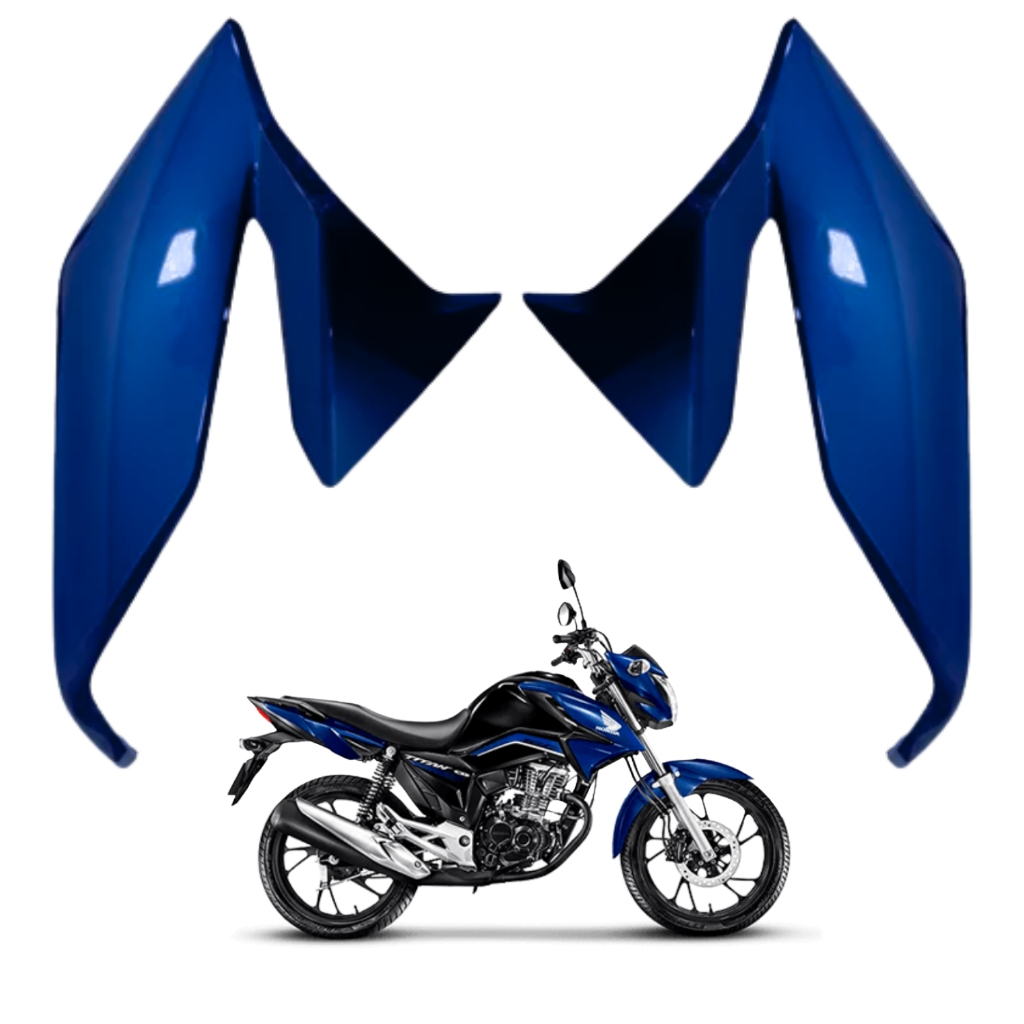 Asa Aba Tanque Lateral Honda Cg Titan 160 Aleta Azul Twister 2022 2023 2024 PARAMOTOS HONDA
