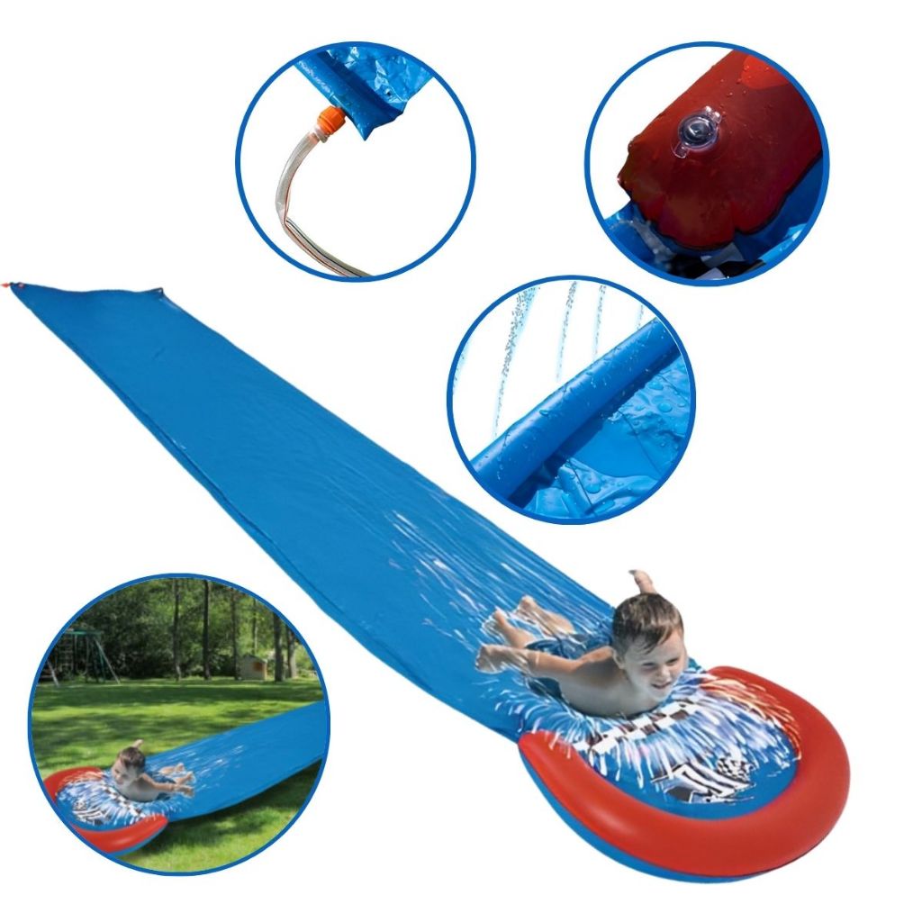 Escorregador Inflável Portátil Plástico PVC Com Esguicho D'agua