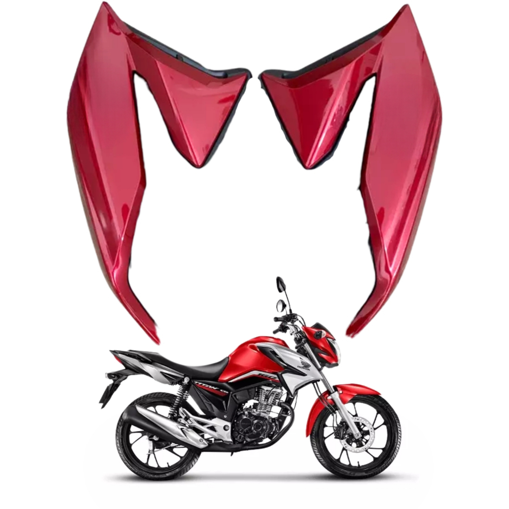 Asa Tanque Aba Aleta Lateral Honda Cg Titan 160 Vermelho Pimenta 2022 2023 2024 PARAMOTOS HONDA