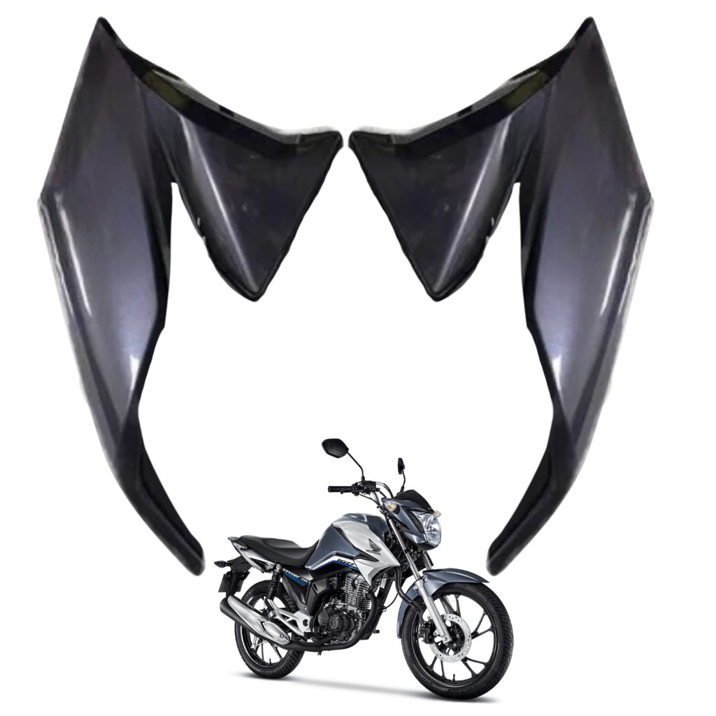 Asa Tanque Aba Lateral Aleta Honda CG Titan 160 Cinza Tornado 2022 2023 2024 PARAMOTOS HONDA