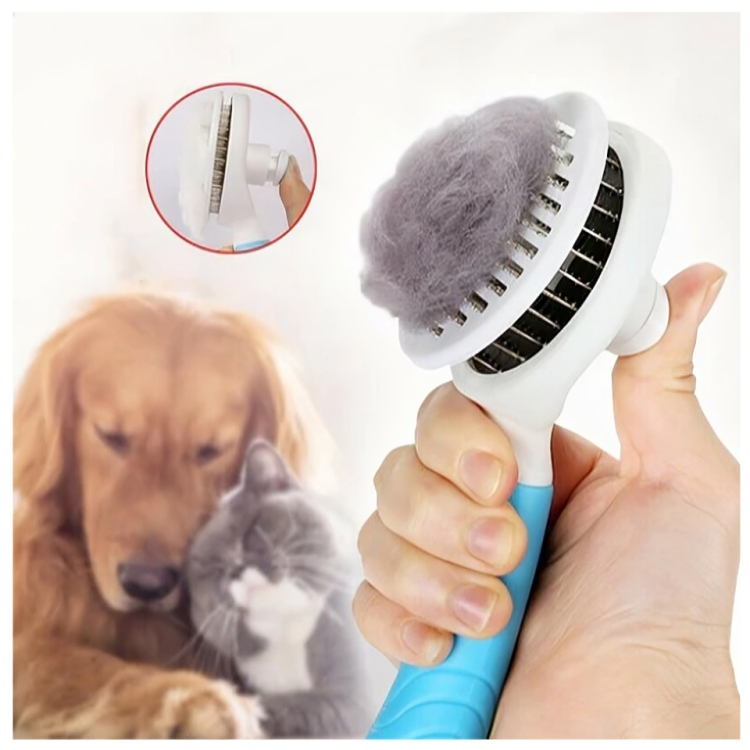 Rasqueadeira Pet Escova Tira Pelos Massageadora Cachorros E Gato Cães