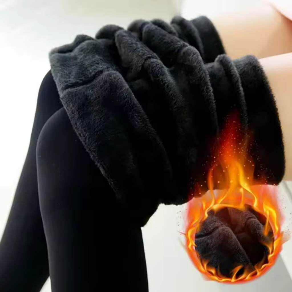 Kit 3 Calça Legging Feminina Flanelada Térmica Cintura Alta com Elástico Zero Transparencia