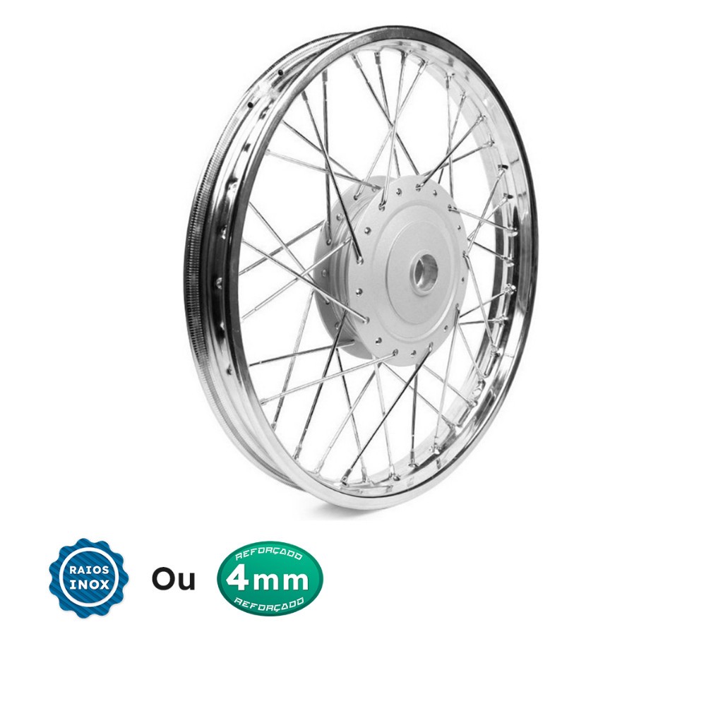 Roda Dianteira Raiada 4mm Honda Pop 100 Pop 110 Tambor