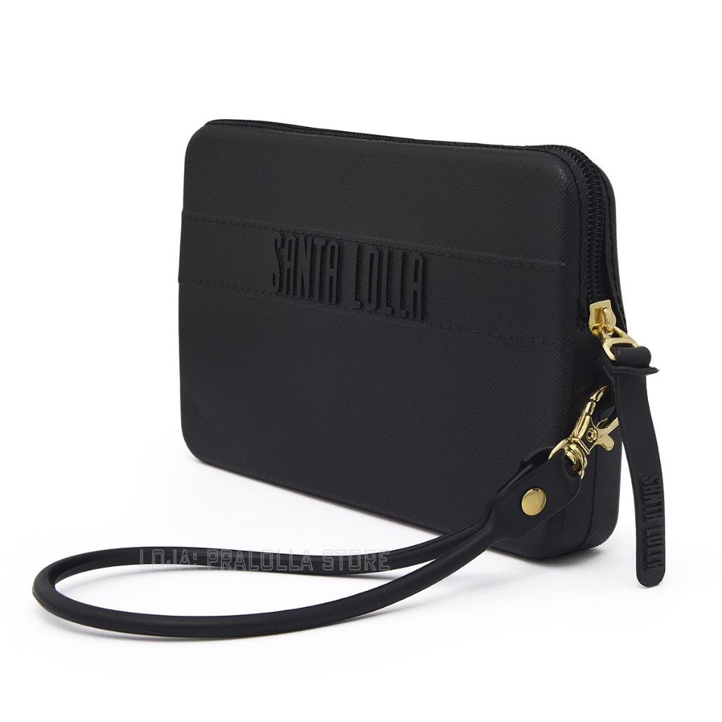 Carteira Santa Lolla Emborrachada Feminina Compacta de Pulso em Oferta na Shopee