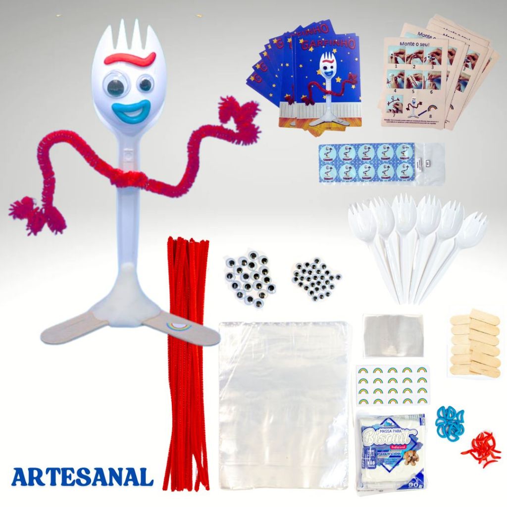 Kit Garfolher haste chenille Garfinho Escolha a quantidade