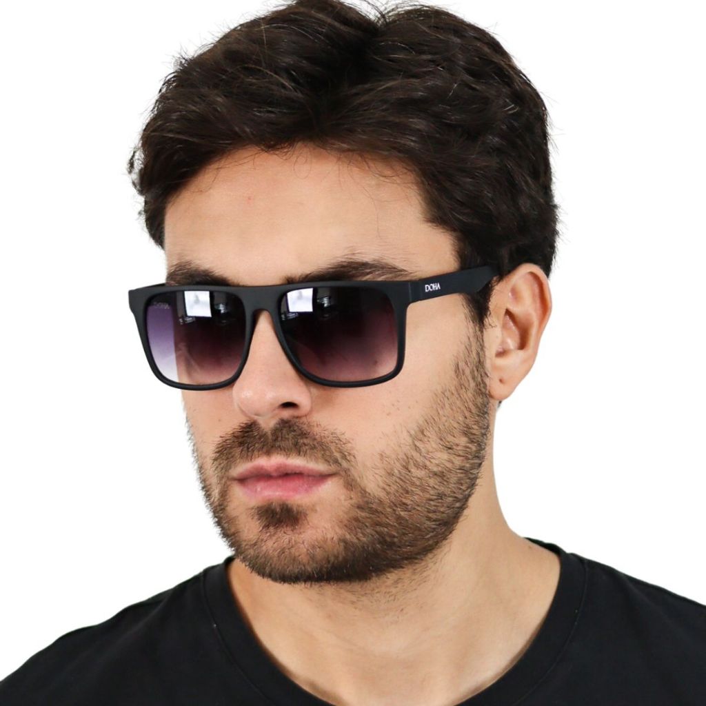 Óculos Sol Esporte Unissex Bob Quadrado Escuro Unissex UV400 Lente Policarbonato Resistente Doha
