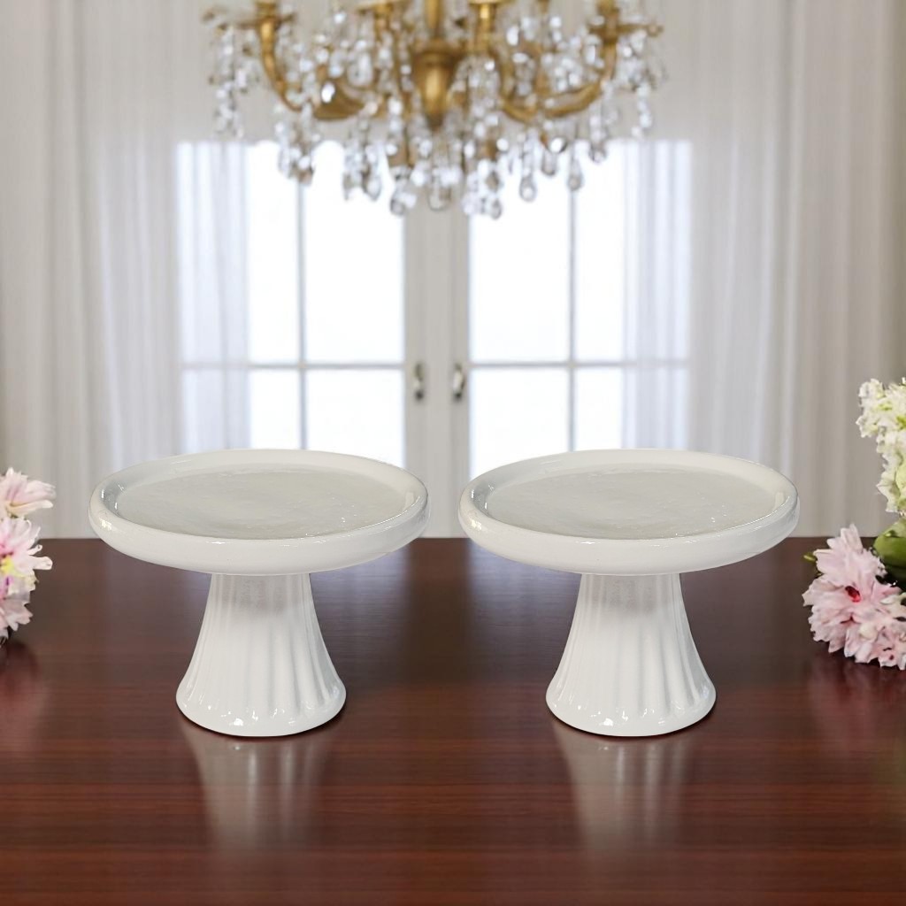 Kit c/ 2 Doceira Lisa Realeza Pequena Cerâmica Doces Decoração de Festa Aniversário Aniversário 9x13 em Oferta na Shopee