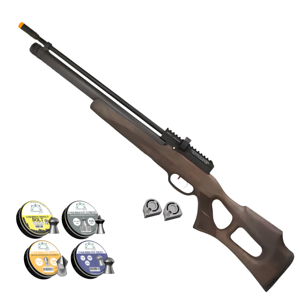 Carabina de Pressão FXR PCP Puncher Nish W 5.5mm Madeira em Oferta na Shopee