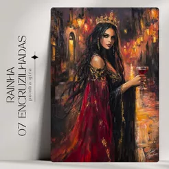 Pomba Gira Rainha das 7 Encruzilhadas - Quadro Decorativo - As Mais Cultuadas Umbanda Candomblé