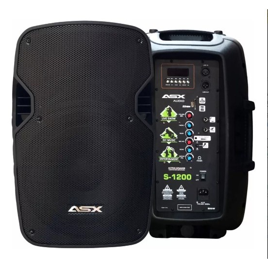 Caixa de som Ativa 12 Profissional Asx S1200 Usb 500w Rms