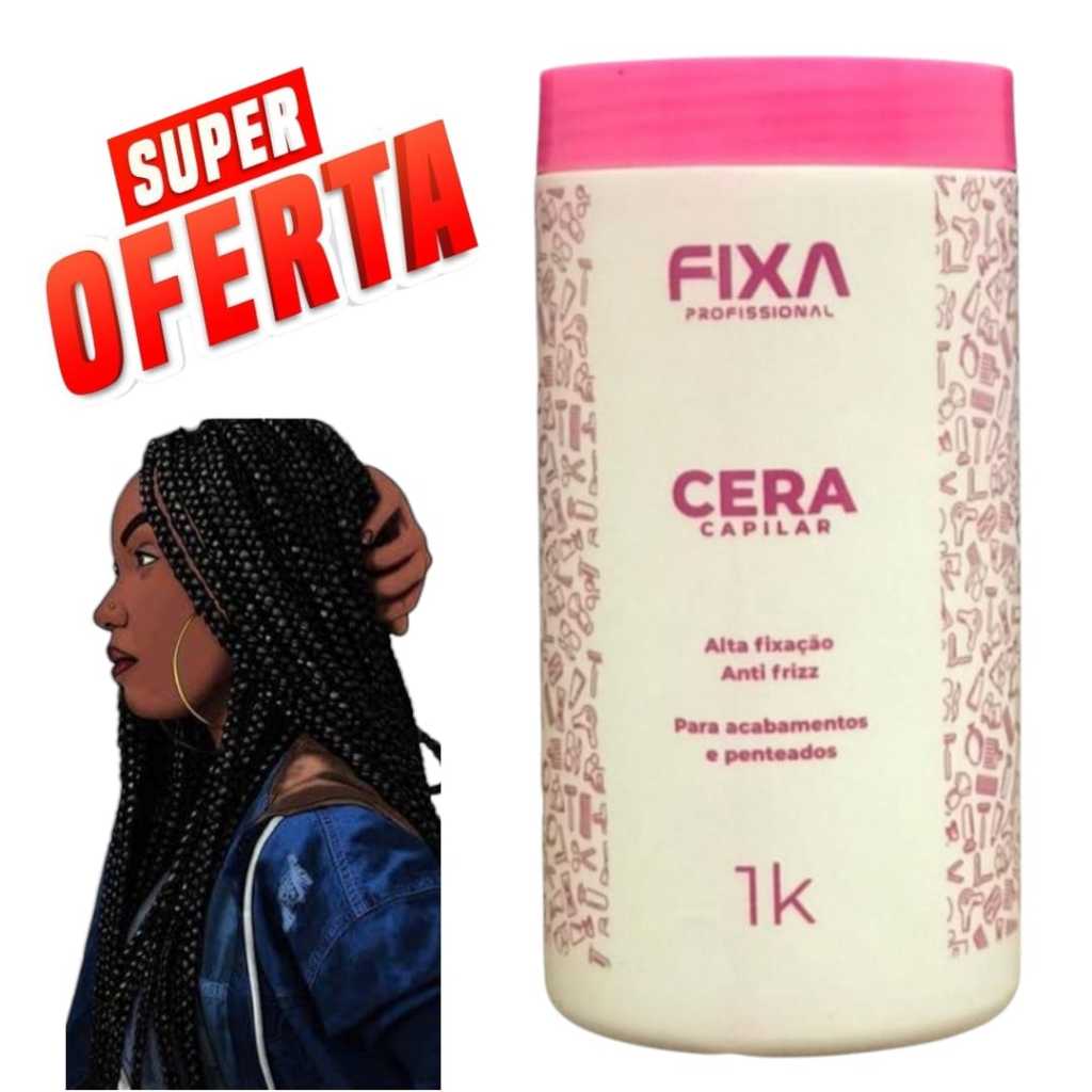cera Modeladora Tranças Incolor Cabelo Box Braid Baby Hair Nagô Boxeadora Baby Hair pote de 01kg em Oferta na Shopee