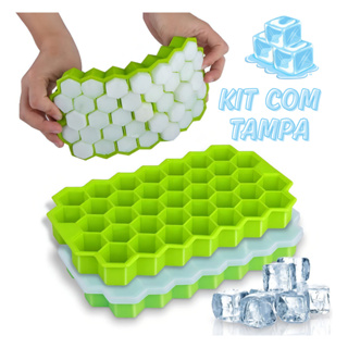 Forma Gelo Silicone Colmeia Com Tampa 37 Cubos Coloridos Bombom  Hexagonal Flexível em Oferta na Shopee