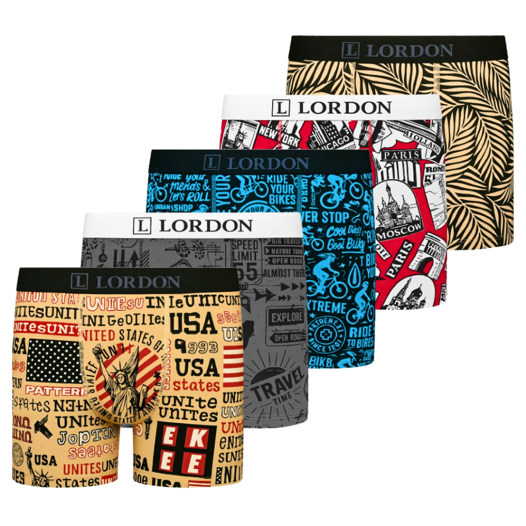 kit 5 Cuecas Boxer Adulto Masculino P ao Plus Size Estampada Microfibra em Oferta na Shopee