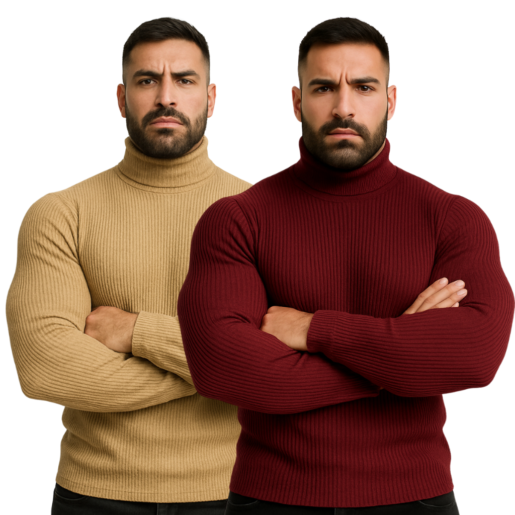 Blusa Cacharrel Masculino Gola Alta Canelado Camisa De Frio Camisa Manga Longa Masculina