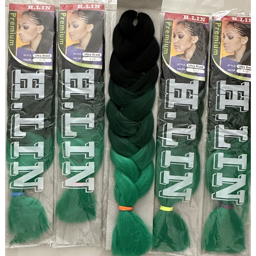 Kanekalon Jumbo Tranças Box Braid Twist Cor 3blue azul turquesa 165gramas 208cm marca H. Lin promocao