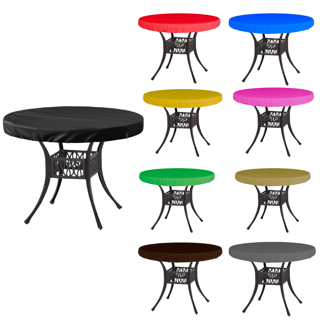 Capa Em Couro Mesa Redonda Proteção Contra Sujeira Impermeável Resistente Todos Os Tamanhos em Oferta na Shopee