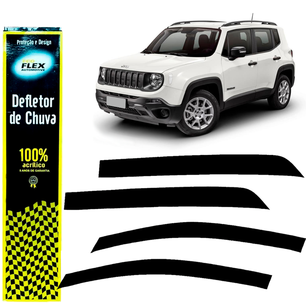 Jogo Calha De Chuva Jeep Renegade 2015 A 2025 4 Portas em Oferta na Shopee