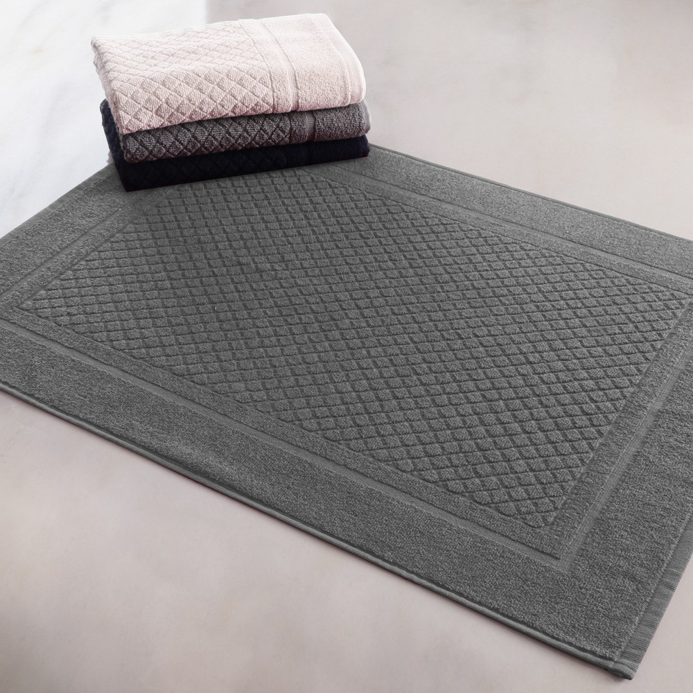 Toalha de Piso Rapida Absorção 50cm x 70cm - 500g/m² - Cor Griz