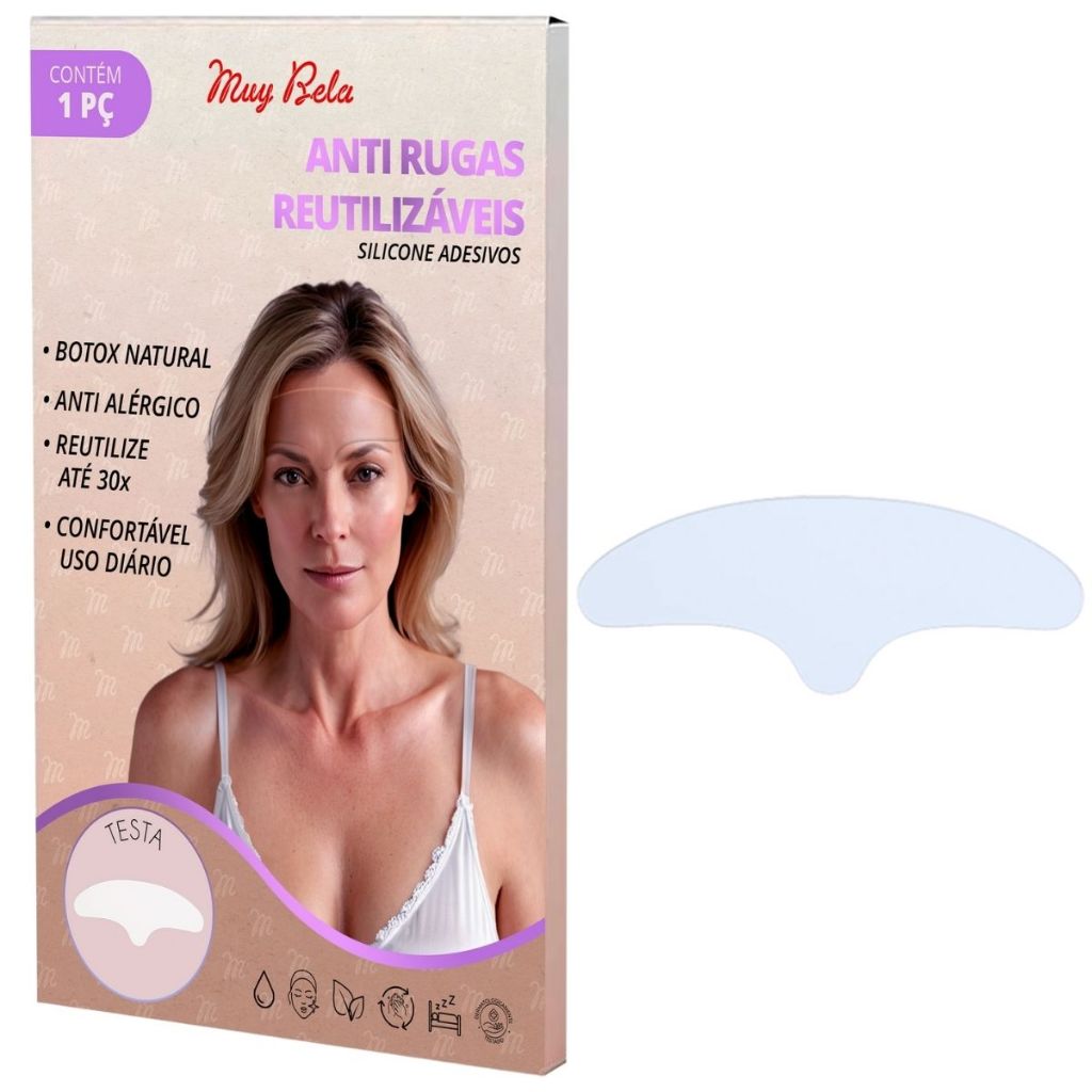 Adesivo Anti Rugas de Silicone Reutilizável para Testa Até 30 usos Skin care Natural Hipoalergênico Reduz Linhas e Rugas em Oferta na Shopee